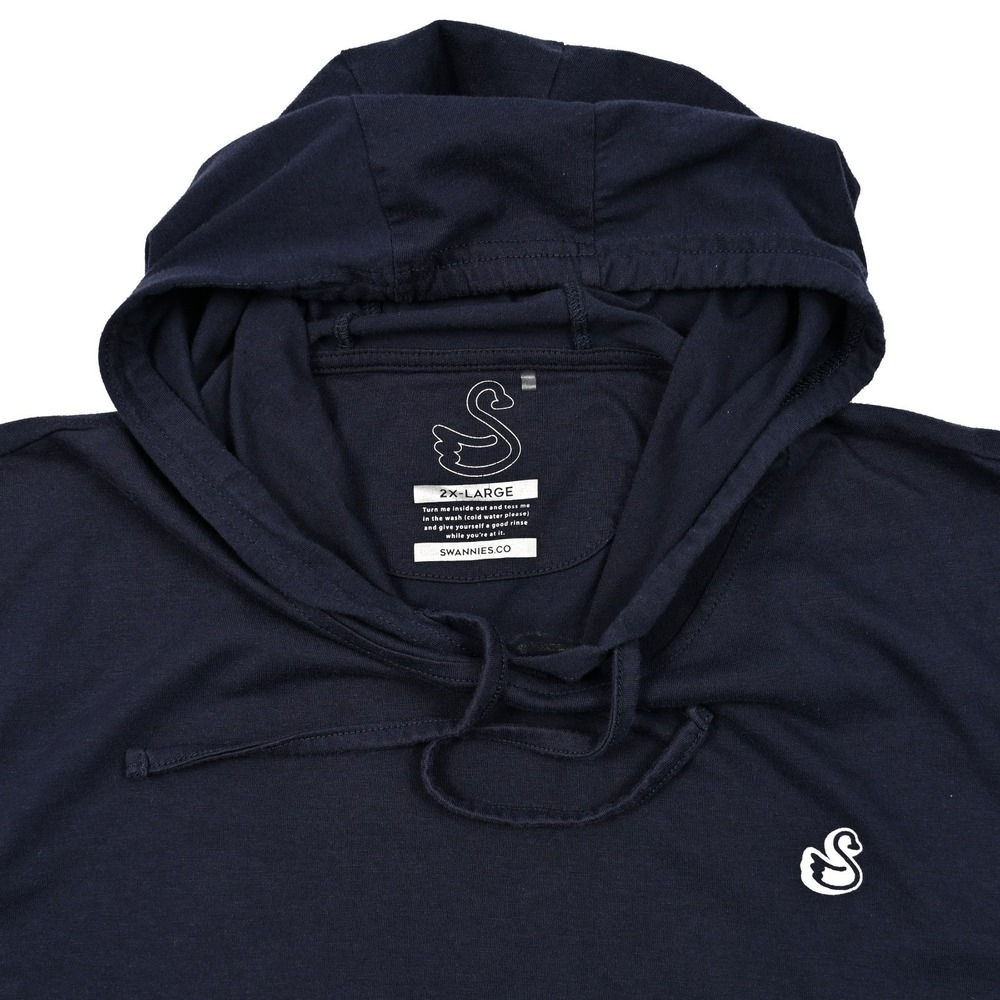 SWANNIES Golf Men's  "Bogey Train" Lightweight Cotton Blend Hoodie Navy 2XL - Picture 5 of 7